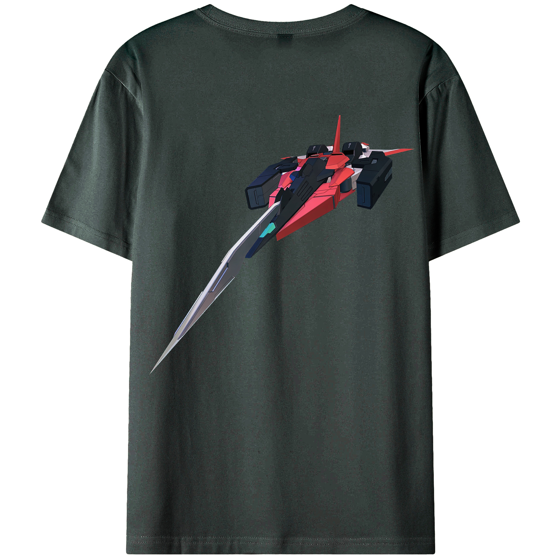 （画像用） 機動戦士ガンダム Mobile Suit Gundam 綿100％ メンズ半袖Tシャツ（バックプリント） 通気性
